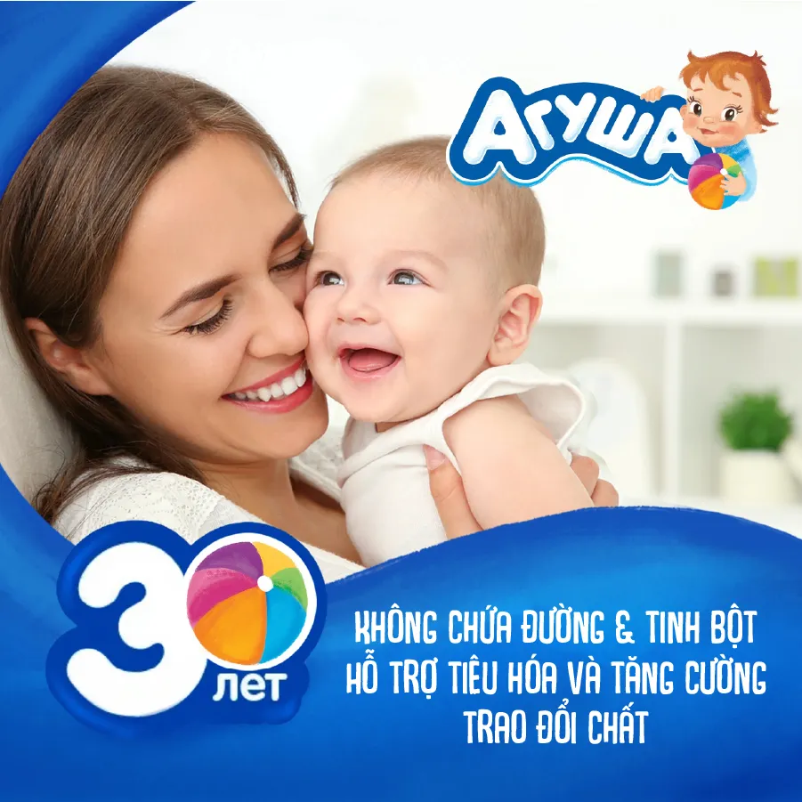 Ảnh Trái cây nghiền vị táo, dâu tây và mâm xôi Agusha 90g dành cho bé từ 6 tháng trở lên 2