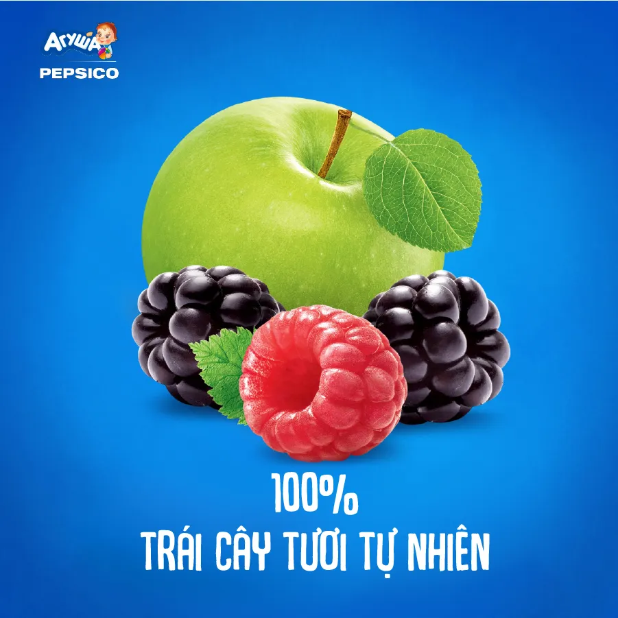 Ảnh Trái cây nghiền vị táo, mâm xôi đen và mâm xôi đỏ Agusha 90g dành cho bé từ 5 tháng trở lên 1