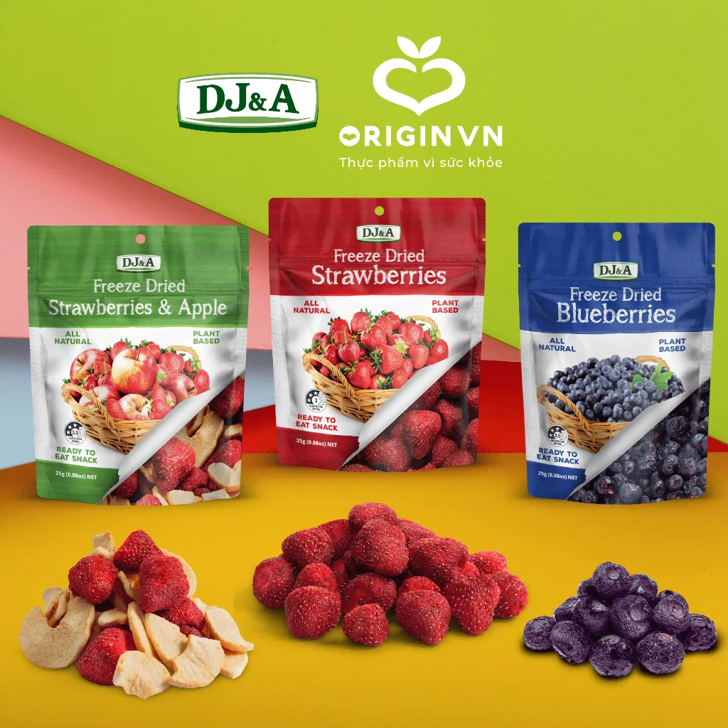 Ảnh Trái Cây Sấy Giòn DJ&A Úc - Tốt cho sức khỏe - Bổ sung dinh dưỡng, đẹp da, ngăn ngừa lão hóa - Thay kẹo cho bé 2
