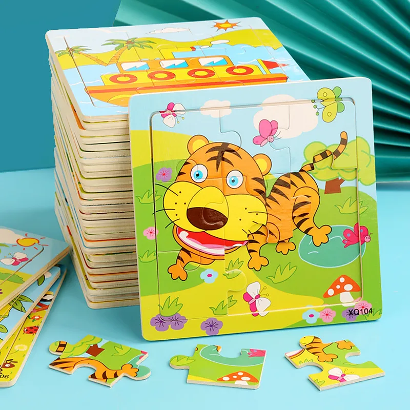Ảnh Tranh ghép hình Việt Hà 9 mảnh in hình ngộ nghĩnh cho bé kích thước 15cm x 15 cm 1