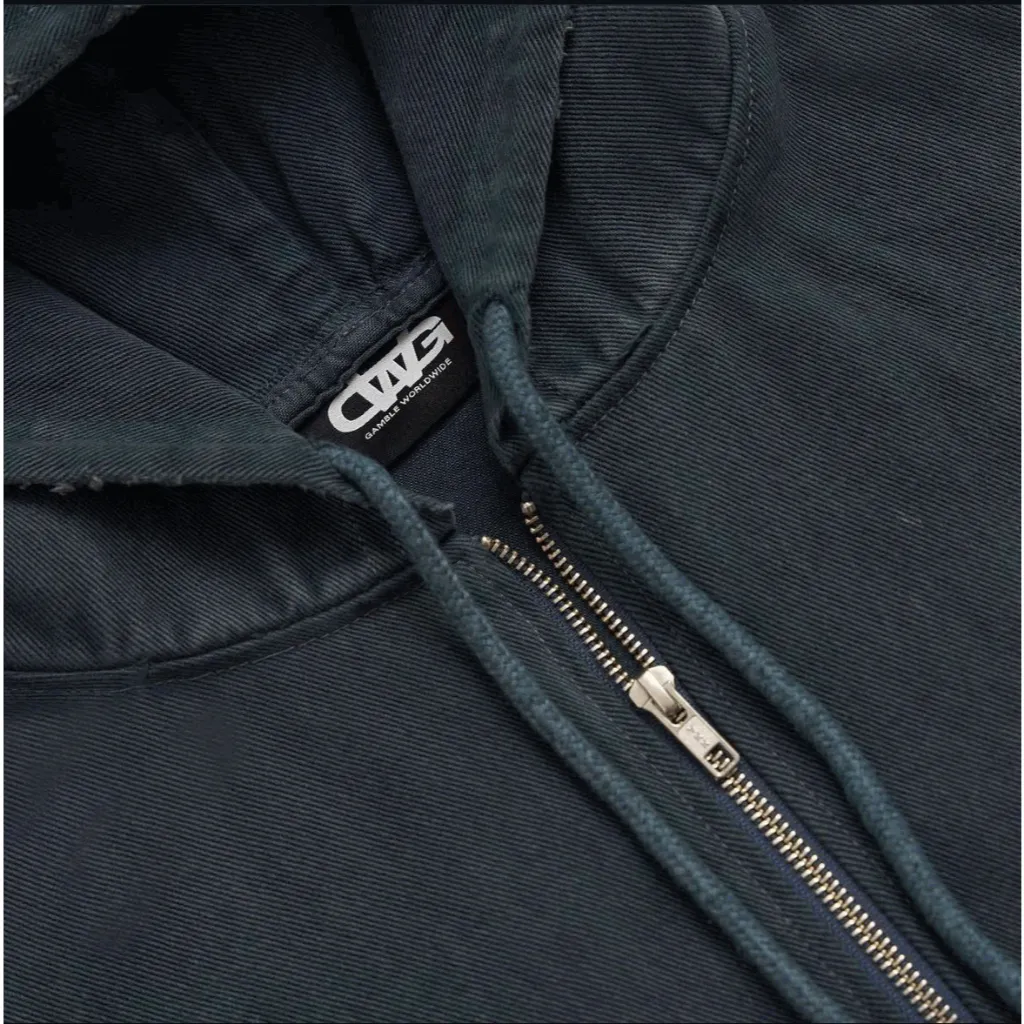 Ảnh TRASH FULLZIP HOODIE BLUE / Áo hoodie vải jeans / GAMBLE WORLDWIDE 3