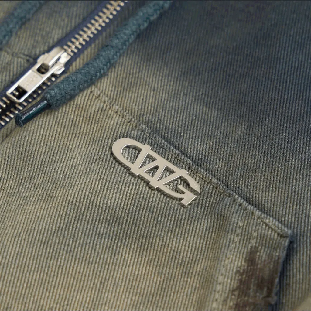 Ảnh TRASH FULLZIP HOODIE BLUE / Áo hoodie vải jeans / GAMBLE WORLDWIDE 4