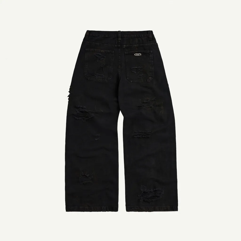 Ảnh TRASH JEANS BLACK / Quần jeans cạp trễ / GAMBLE WORLDWIDE 1