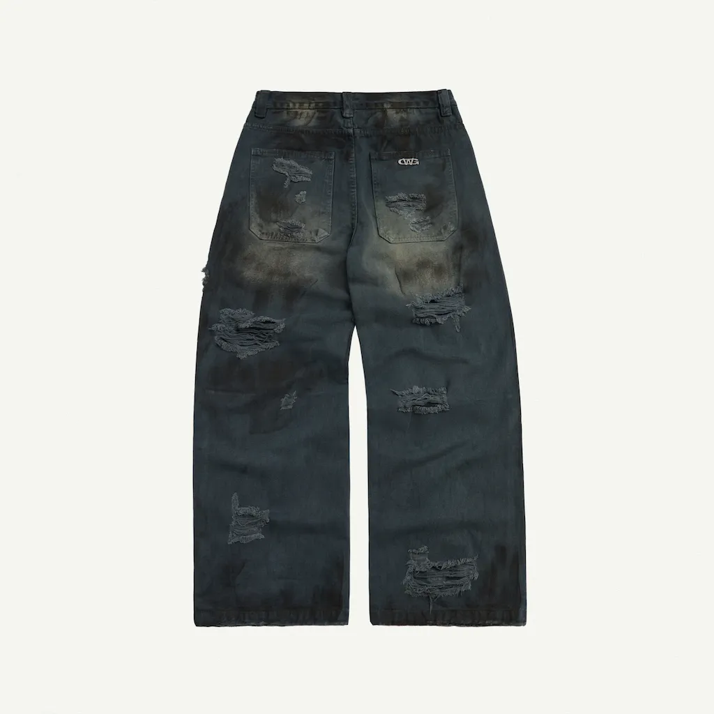 Ảnh TRASH JEANS BLUE / Quần jeans cạp trễ / GAMBLE WORLDWIDE 1