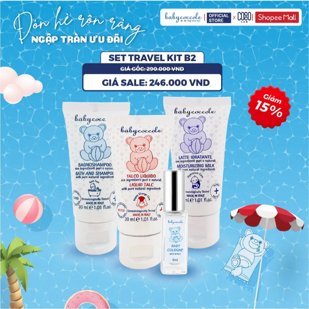 Ảnh Travel Kit bộ chăm sóc cá nhân & du lịch cho bé Babycoccocle 0M+ 1
