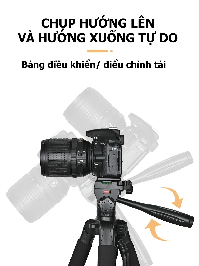 Ảnh Tripod Điện Thoại 1.8m Kiêm Chân Máy Ảnh 360 Độ Chắc Chắn, Điều Chỉnh Cao Thấp, Dùng Để Chụp Ảnh Quay Phim - HOLOCOM 4