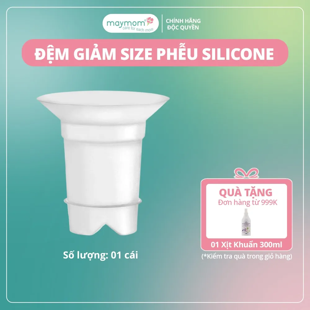 Ảnh Trợ Phễu Maymom Size 13-15-17-19-21mm, Đệm Giảm Hạ Size Phễu Hút Sữa, Cup Vắt Sữa, Chất Liệu Silicone Êm Ái và An Toàn 1