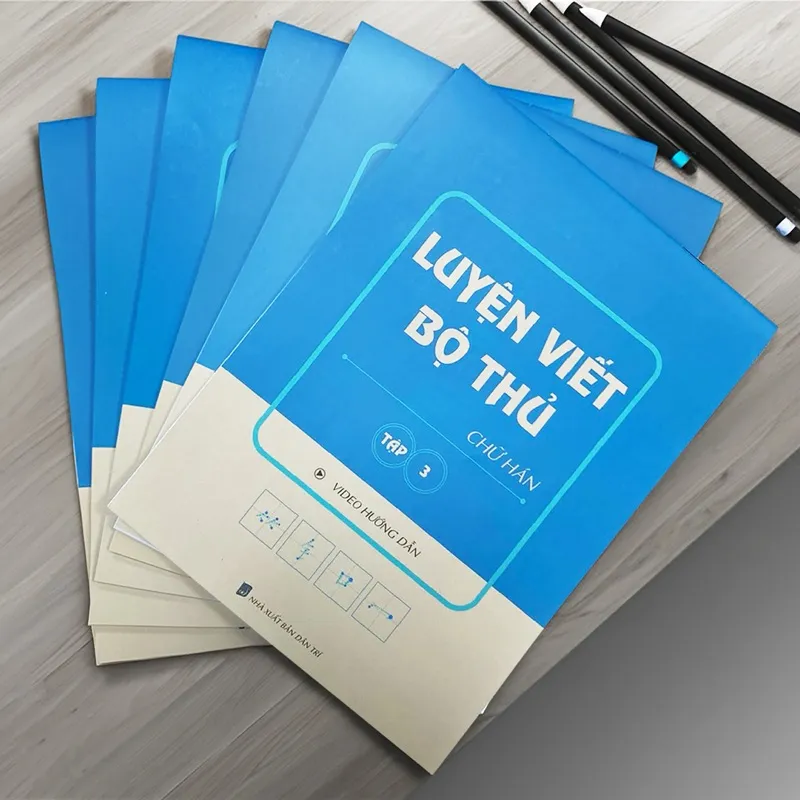 Ảnh TRỌN BỘ 6 VỞ LUYỆN VIẾT CƠ BẢN,LUYỆN VIẾT BỘ THỦ,KIỂM SOÁT BÚT CHỮ HÁN (Có video hướng dẫn) 2