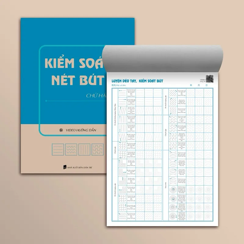 Ảnh TRỌN BỘ 6 VỞ LUYỆN VIẾT CƠ BẢN,LUYỆN VIẾT BỘ THỦ,KIỂM SOÁT BÚT CHỮ HÁN (Có video hướng dẫn) 4