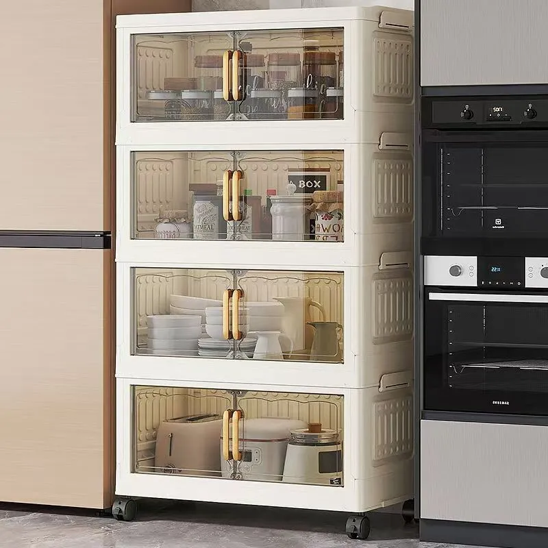 Ảnh Tủ nhựa lưu trữ đa năng 50/55 cm, thiết kế gấp gọn trong 1 giây, dễ dàng di chuyển với bánh xe tiện ích 1