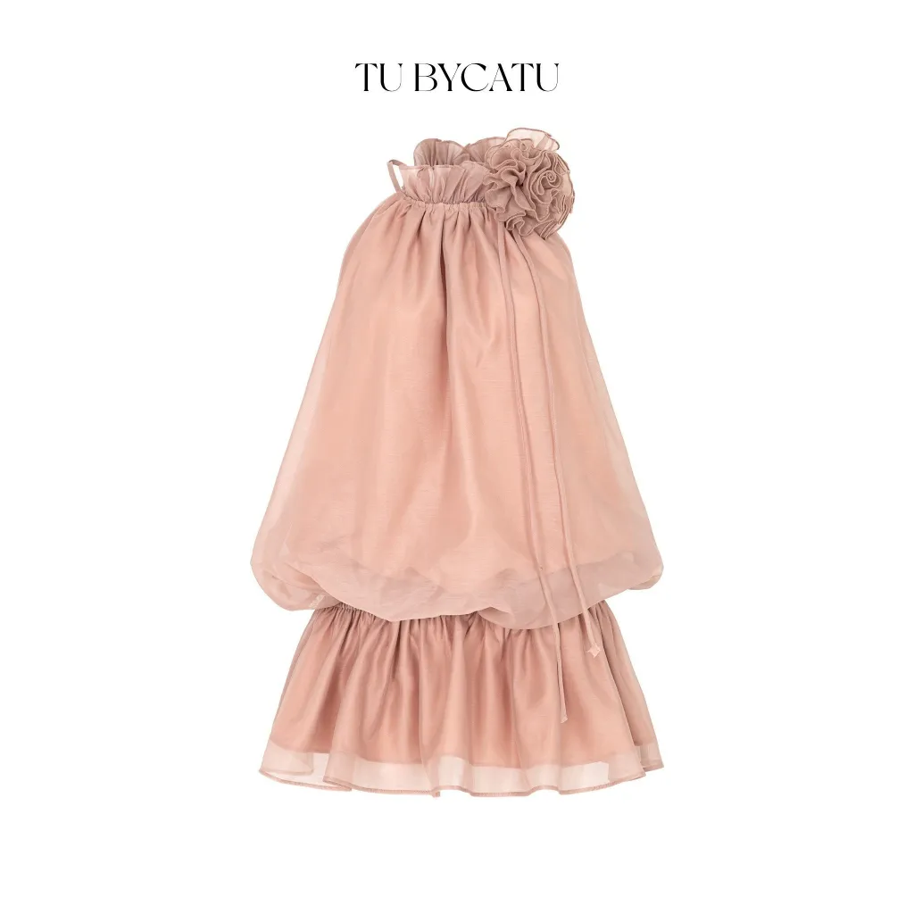 Ảnh TUBYCATU | Áo Lily (Không kèm quần) chất liệu vải organza đính hoa màu Nude / Beige/ White/ Black 2