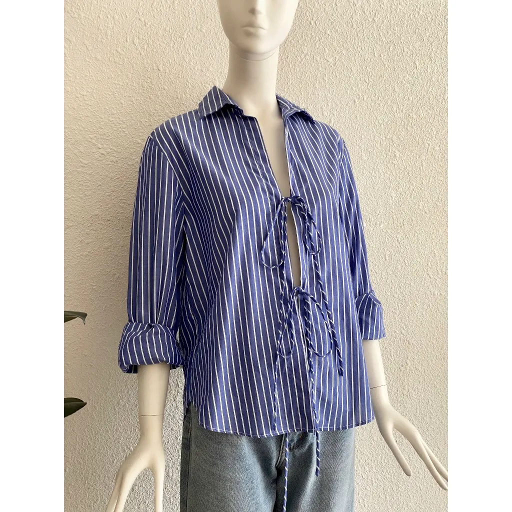 Ảnh TUBYCATU | Áo sơ mi Bow Striped Shirt nhiều màu 2