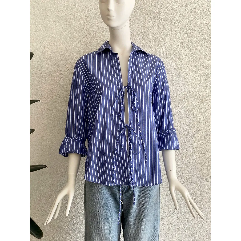 Ảnh TUBYCATU | Áo sơ mi Bow Striped Shirt nhiều màu 3