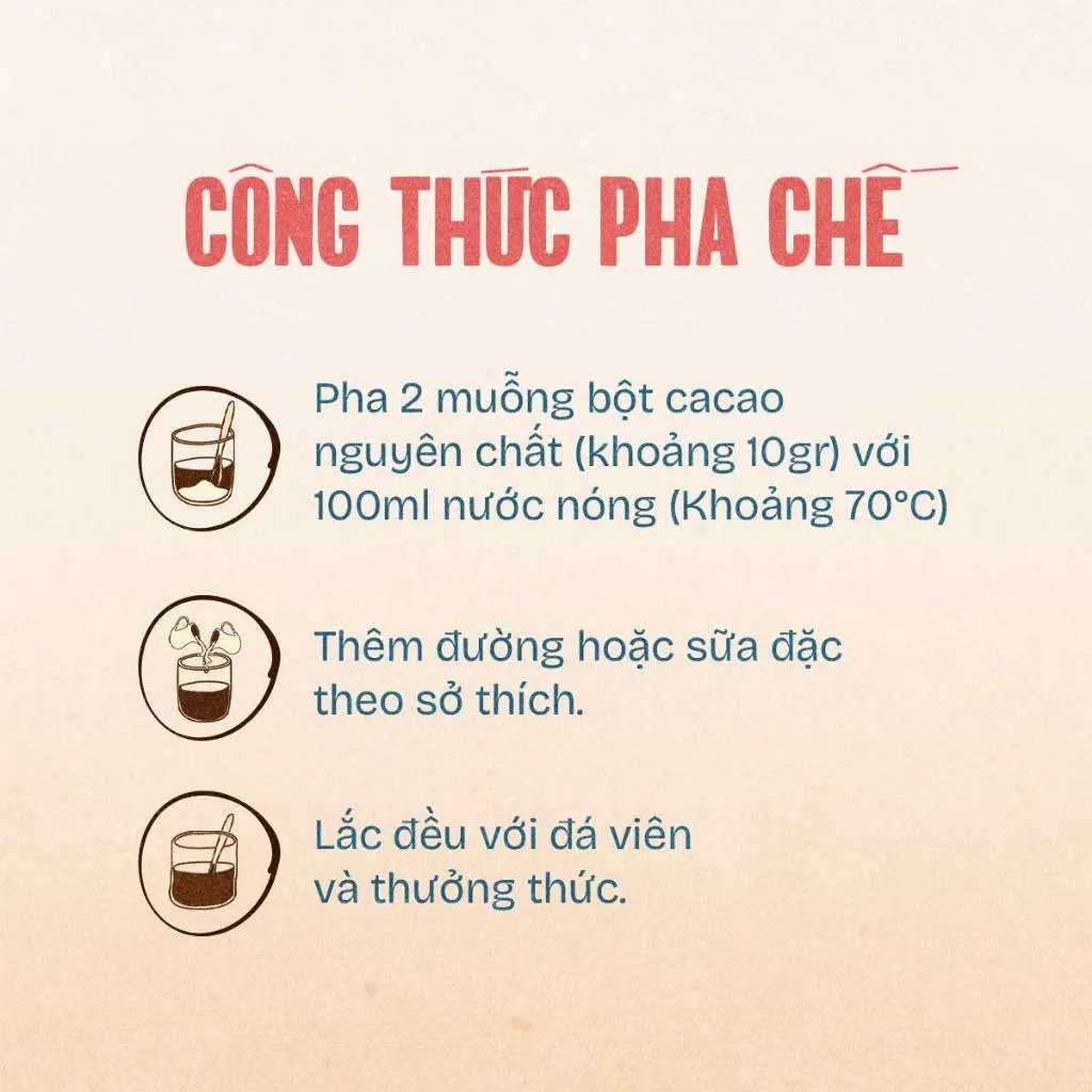Ảnh Túi 50g Bột cacao nguyên chất Việt Nam 100% Heyday - Dòng Balanced phổ thông - Mẫu 2024 3