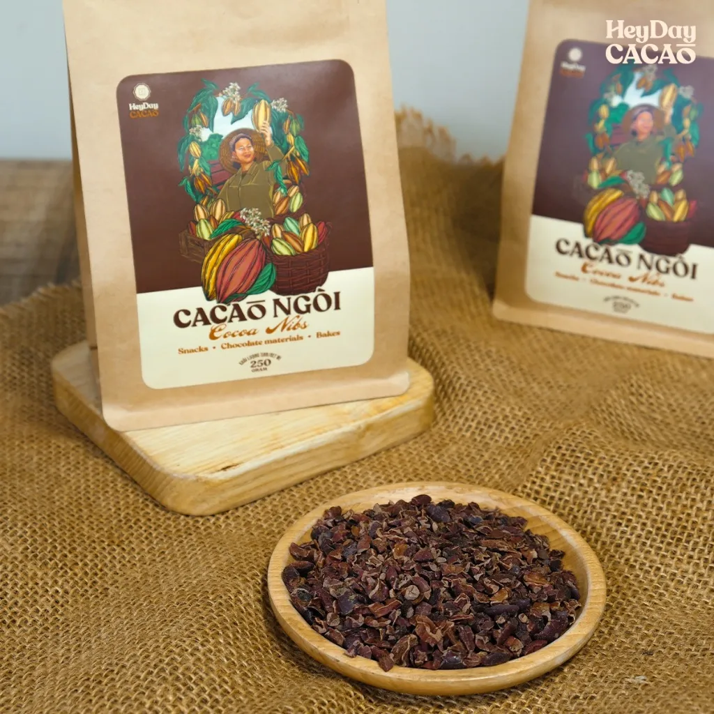 Ảnh Túi 80g/250g Cacao ngòi được rang tự nhiên HEYDAY CACAO 4