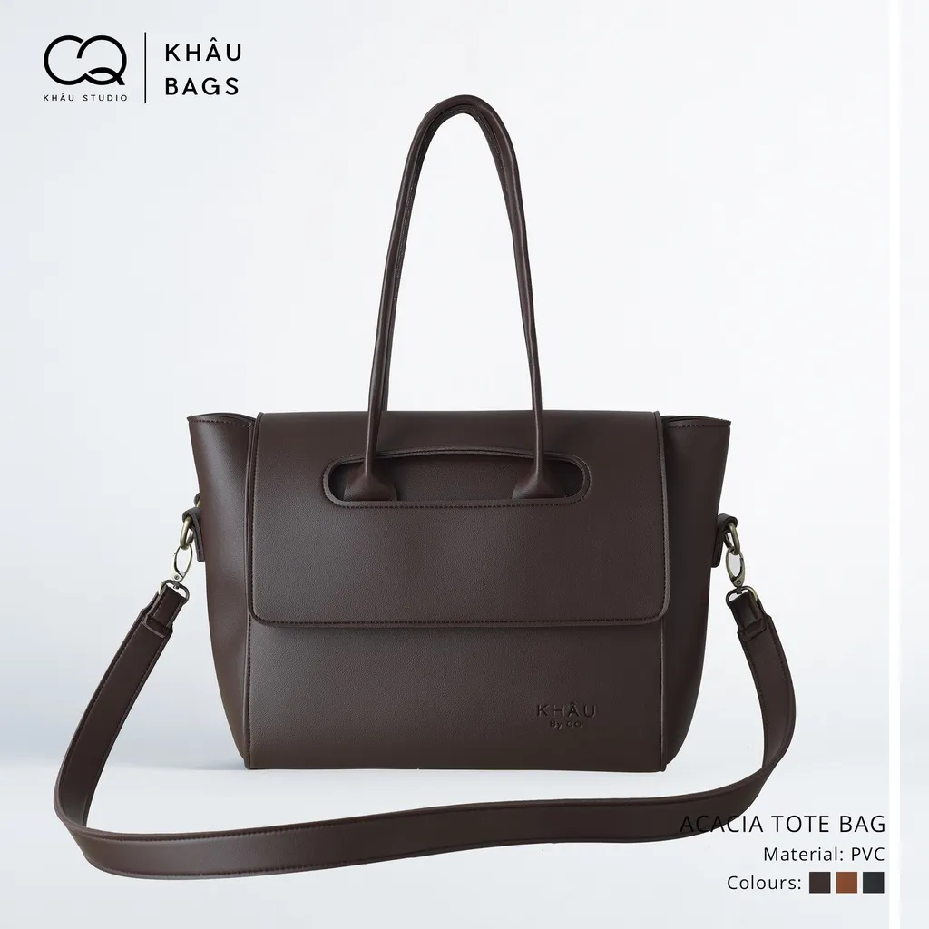 Ảnh Túi ACACIA tote da KHÂU BY CQ đeo chéo đựng vừa A4, Laptop 2