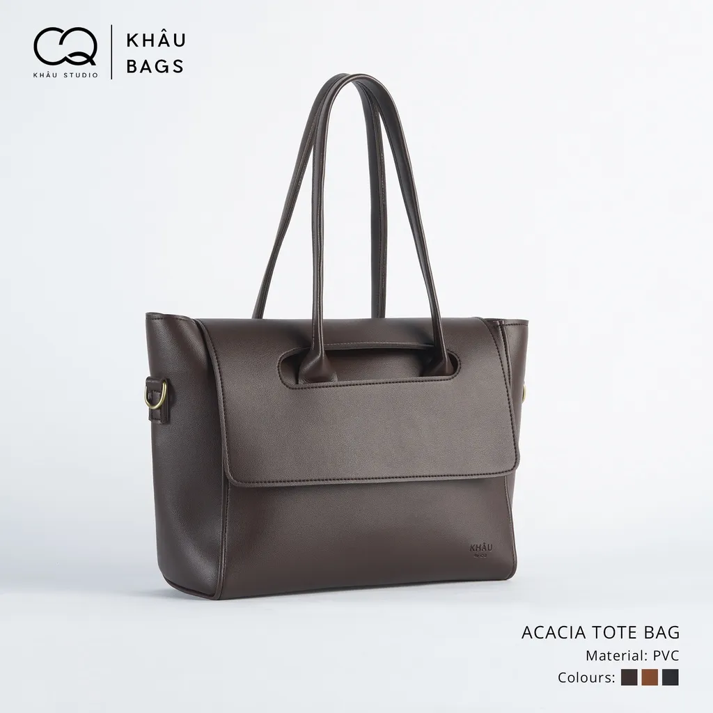 Ảnh Túi ACACIA tote da KHÂU BY CQ đeo chéo đựng vừa A4, Laptop 4