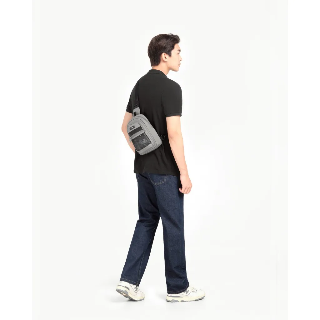 Ảnh Túi bao tử nam nữ BAMA Mesh Fabric Bumbag MF901 chống nước nhiều ngăn, túi đeo bụng túi đeo hông thời trang 4