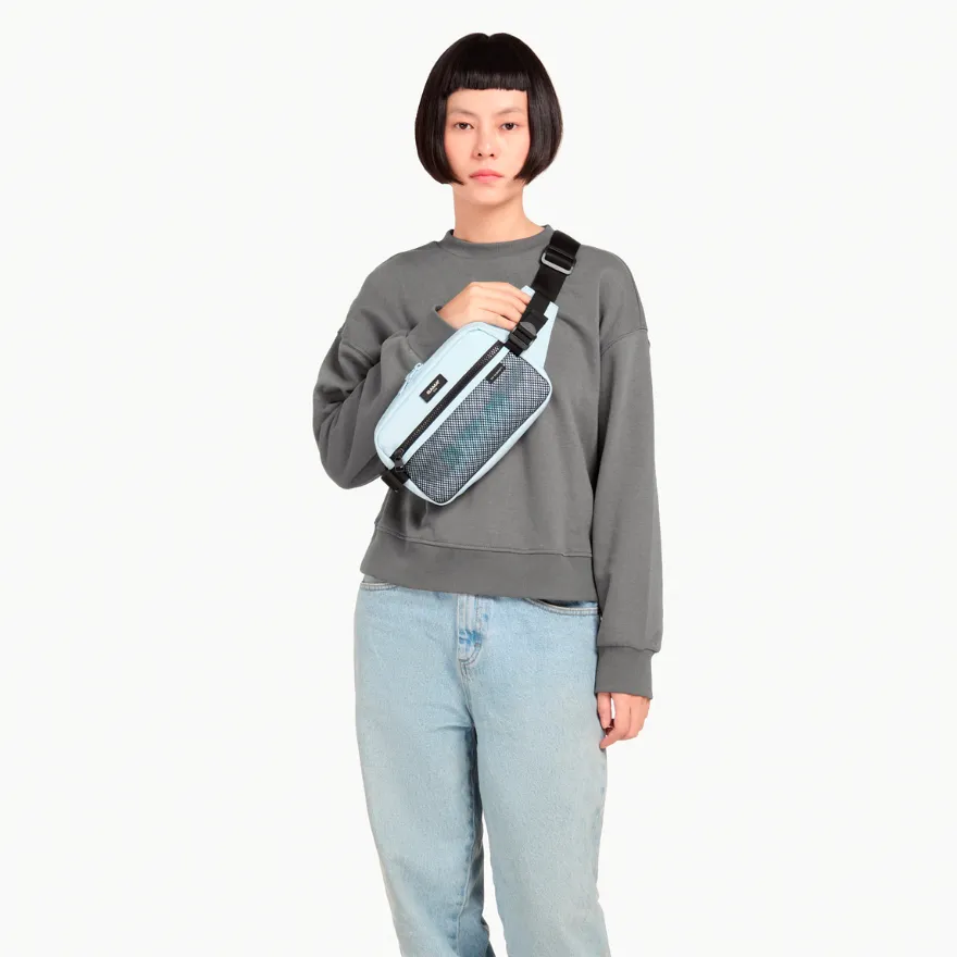 Ảnh Túi bao tử nam nữ BAMA Mesh Fabric Bumbag MF902 chống nước nhiều ngăn, túi đeo bụng túi đeo hông thời trang 4