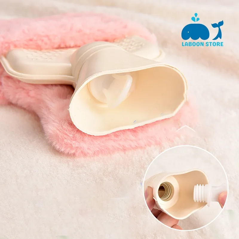 Ảnh Túi chườm ấm bụng Laboon hình con thỏ 500ml, phiên bản thình thêu dễ thương đáng yêu 3