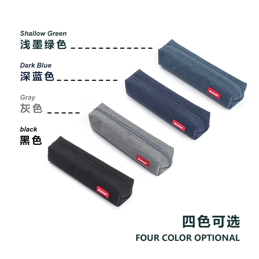 Ảnh Túi đựng bút SEAMIART mini màu sắc đơn giản có khóa kéo tiện dụng cho văn phòng/trường học 3