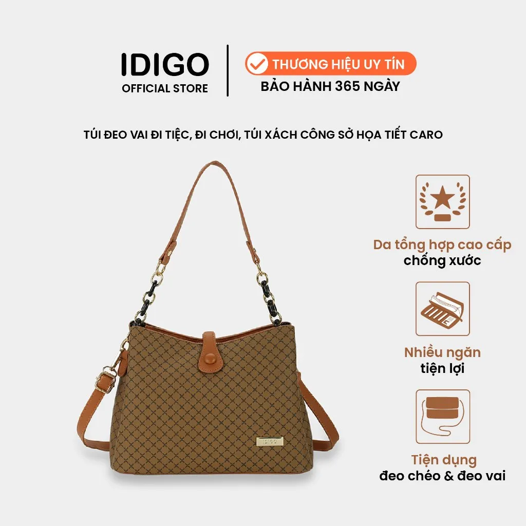 Ảnh Túi đeo chéo công sở, túi đeo vai nữ IDIGO FB2 - 5049 1