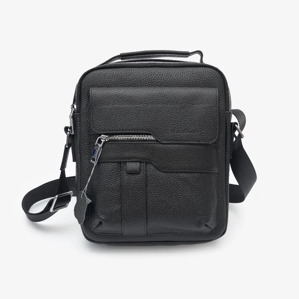 Ảnh Túi đeo chéo da bò nam FTT Leather phối nắp gập thời trang nhiều ngăn tiện lợi đựng được ipad mini 2