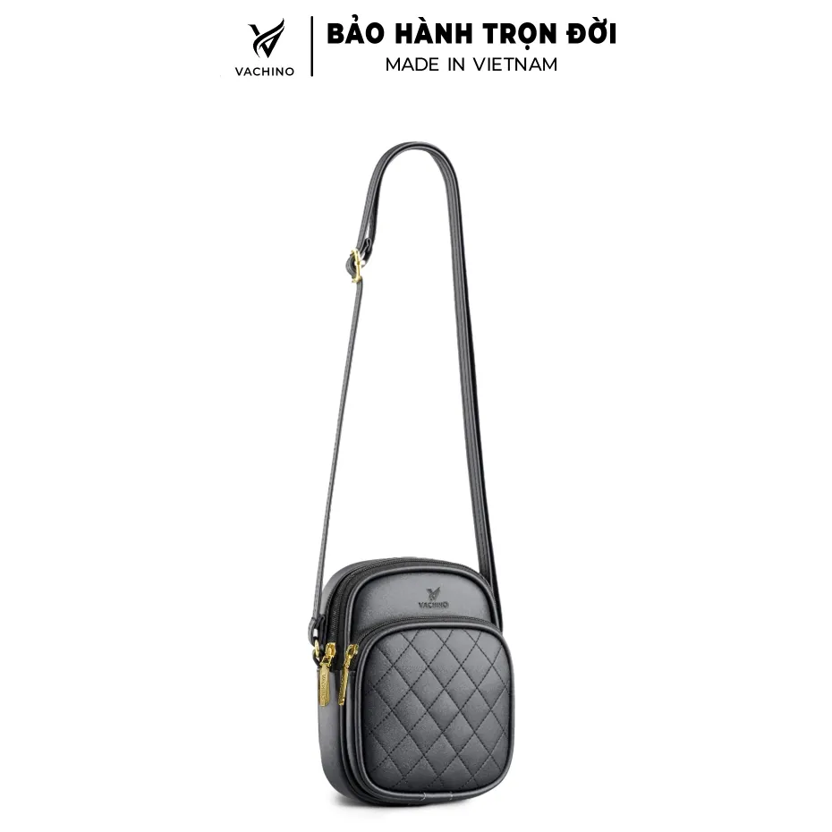 Ảnh Túi đeo chéo da nữ Celina thêu hoạ tiết VACHINO-TX034 1