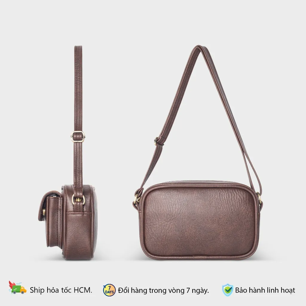 Ảnh Túi đeo chéo da Unisex dáng ngang FADODA FN11 4