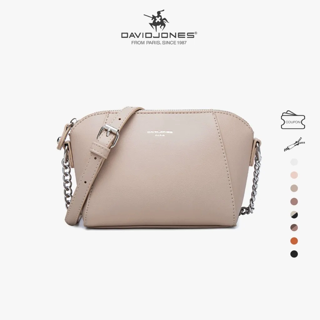 Ảnh Túi đeo chéo DAVID JONES bằng da pu phối dây xích thời trang mùa xuân cho nữ 1