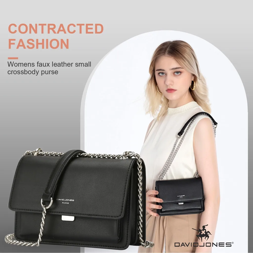Ảnh Túi đeo chéo DAVID JONES phong cách paris nắp gập thời trang dành cho nữ 2