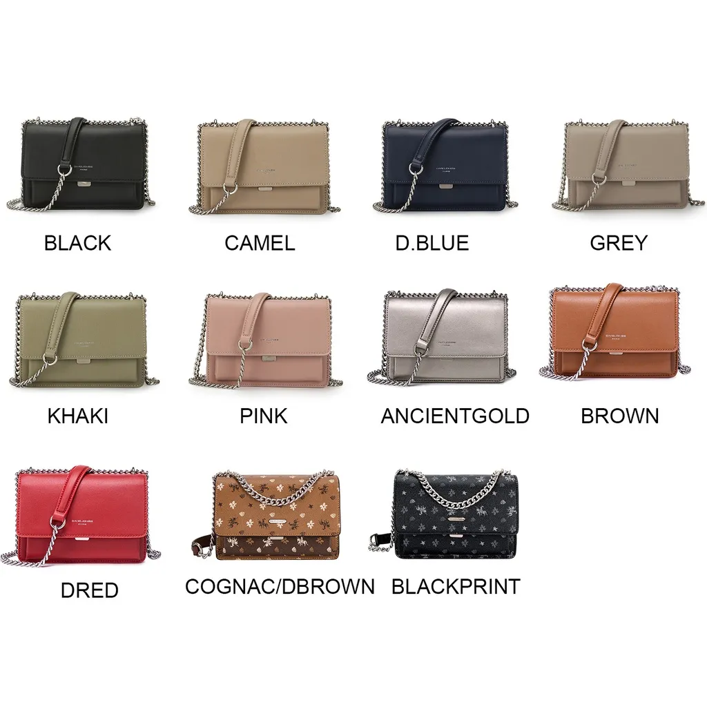 Ảnh Túi đeo chéo DAVID JONES phong cách paris nắp gập thời trang dành cho nữ 3