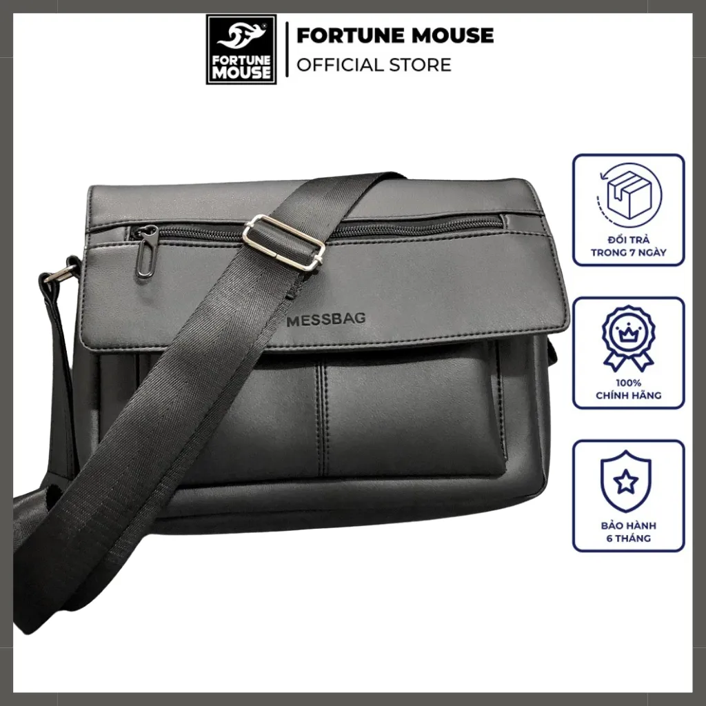 Ảnh Túi đeo chéo Fortune Mouse UNISEX MESSBAG DA PU M01 1