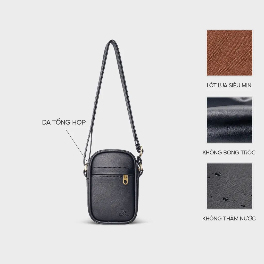 Ảnh Túi đeo chéo mini unisex đựng điện thoại thời trang FADODA FN12 3
