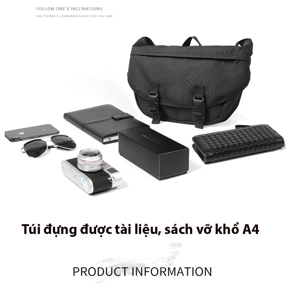 Ảnh Túi đeo chéo nam cỡ lớn chất vải dù cao cấp sử dụng đi học đi làm tiện lợi CHENNY CN88 2