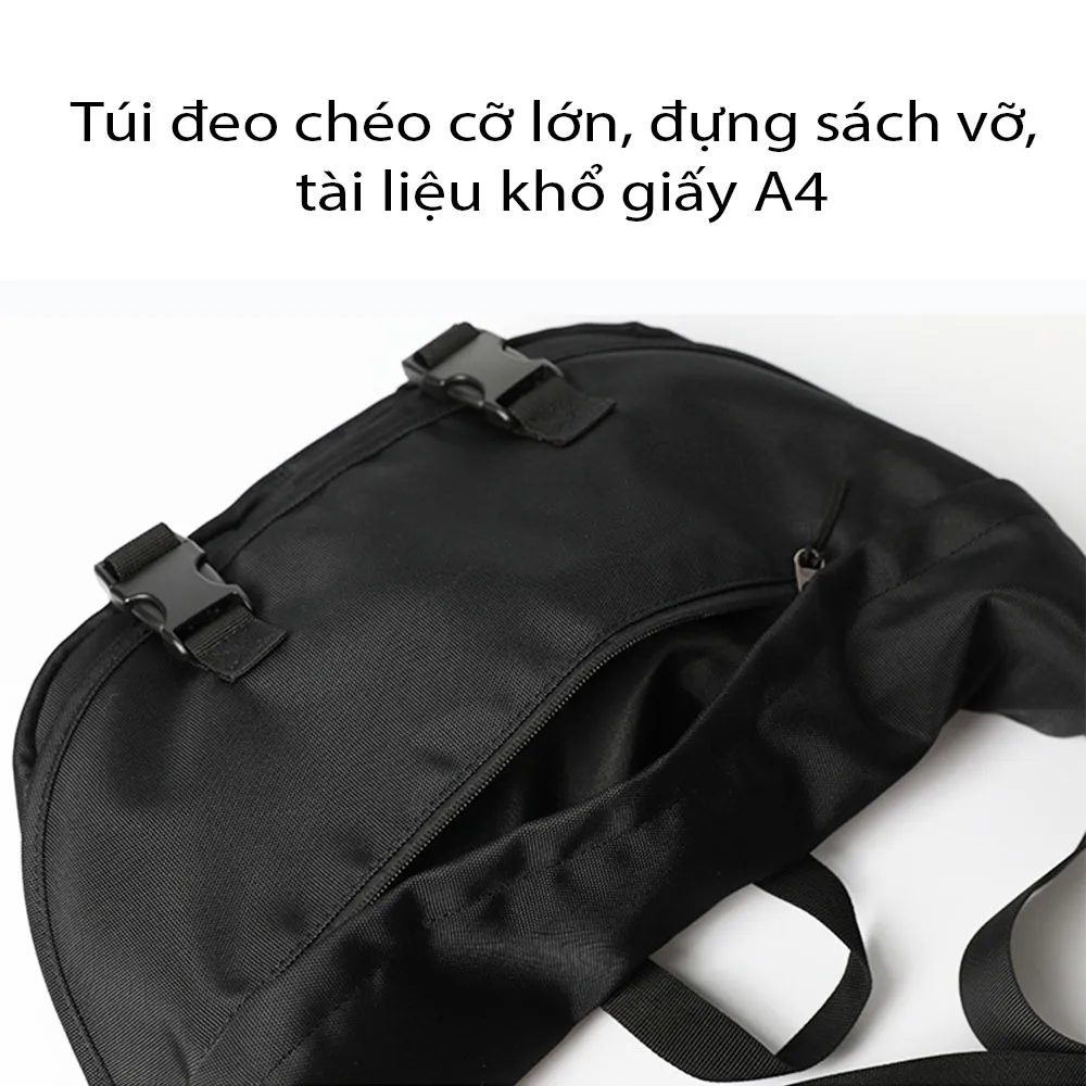 Ảnh Túi đeo chéo nam cỡ lớn chất vải dù cao cấp sử dụng đi học đi làm tiện lợi CHENNY CN88 4