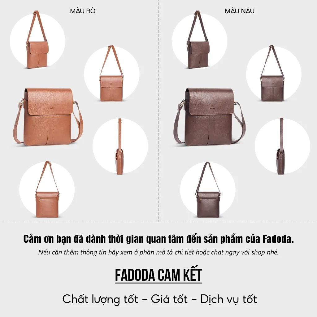 Ảnh Túi đeo chéo nam dáng đứng thời trang Fadoda FDC11 4