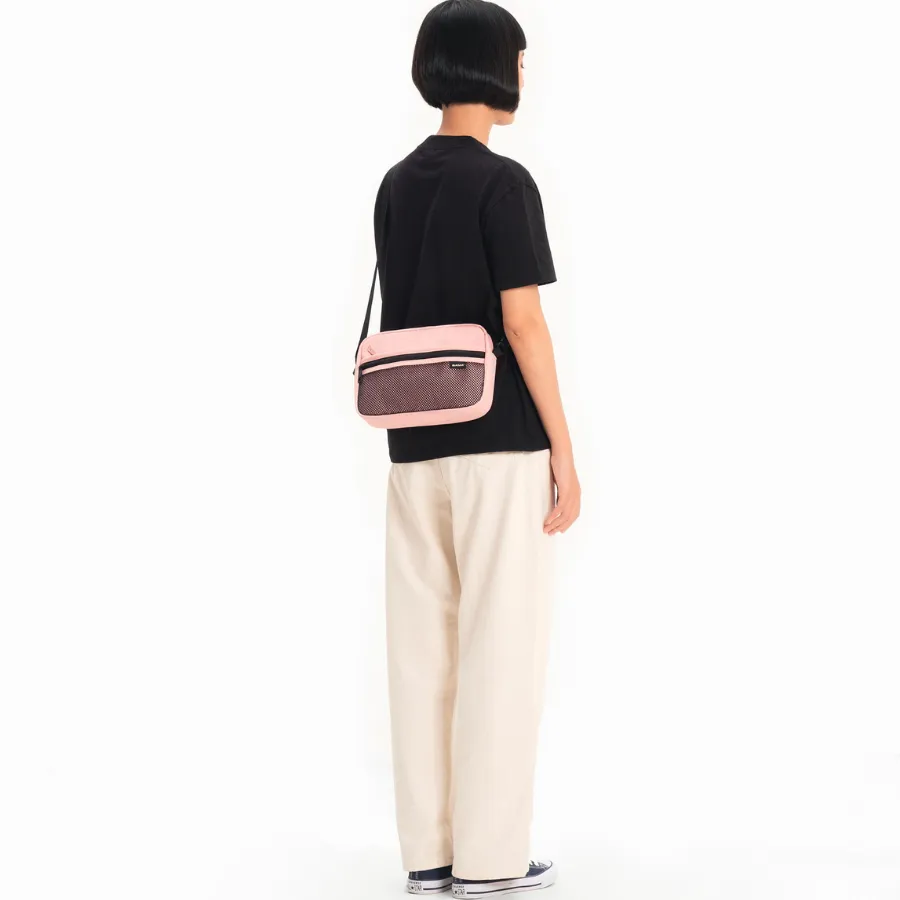 Ảnh Túi đeo chéo nam nữ BAMA Mesh Fabric Shoulder Bag MF202 chống nước nhiều ngăn, túi mini vải canvas thời trang 3
