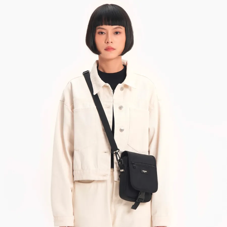 Ảnh Túi đeo chéo nam nữ BAMA New Basic Shoulder Bag NB204 chống nước nhiều ngăn, túi mini vải canvas thời trang 3