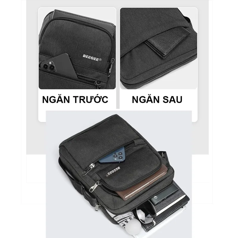 Ảnh Túi đeo chéo nam nữ thời trang BEE GEE 0148 để điện thoại ipad chống thấm nước đẹp giá rẻ chất lượng tốt 2