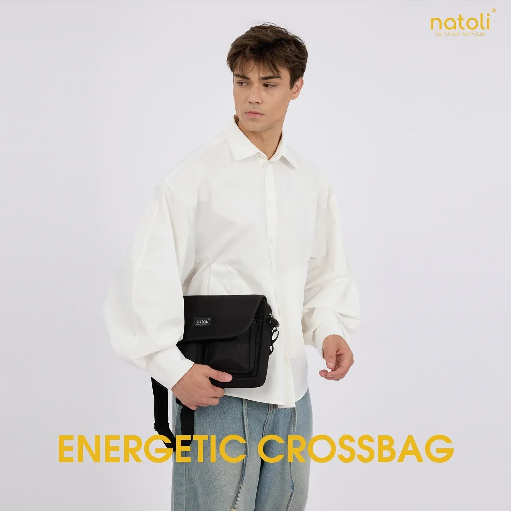 Ảnh Túi đeo chéo nam nữ Thương hiệu Natoli nhiều ngăn đi chơi đi học cao cấp BST Energetic CrossBag T12 2