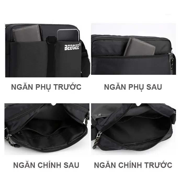 Ảnh Túi đeo chéo nam nữ đựng ipad Hàn Quốc BEE GEE 0139 chất lượng cao vải chống thấm nước 4