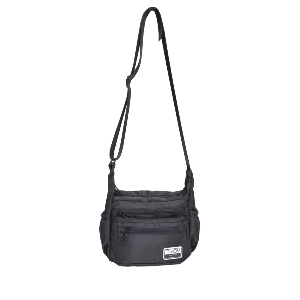 Ảnh Túi đeo chéo nhiều ngăn TROY SLAY BAG chất vải dù trượt nước, size 21 cm 4