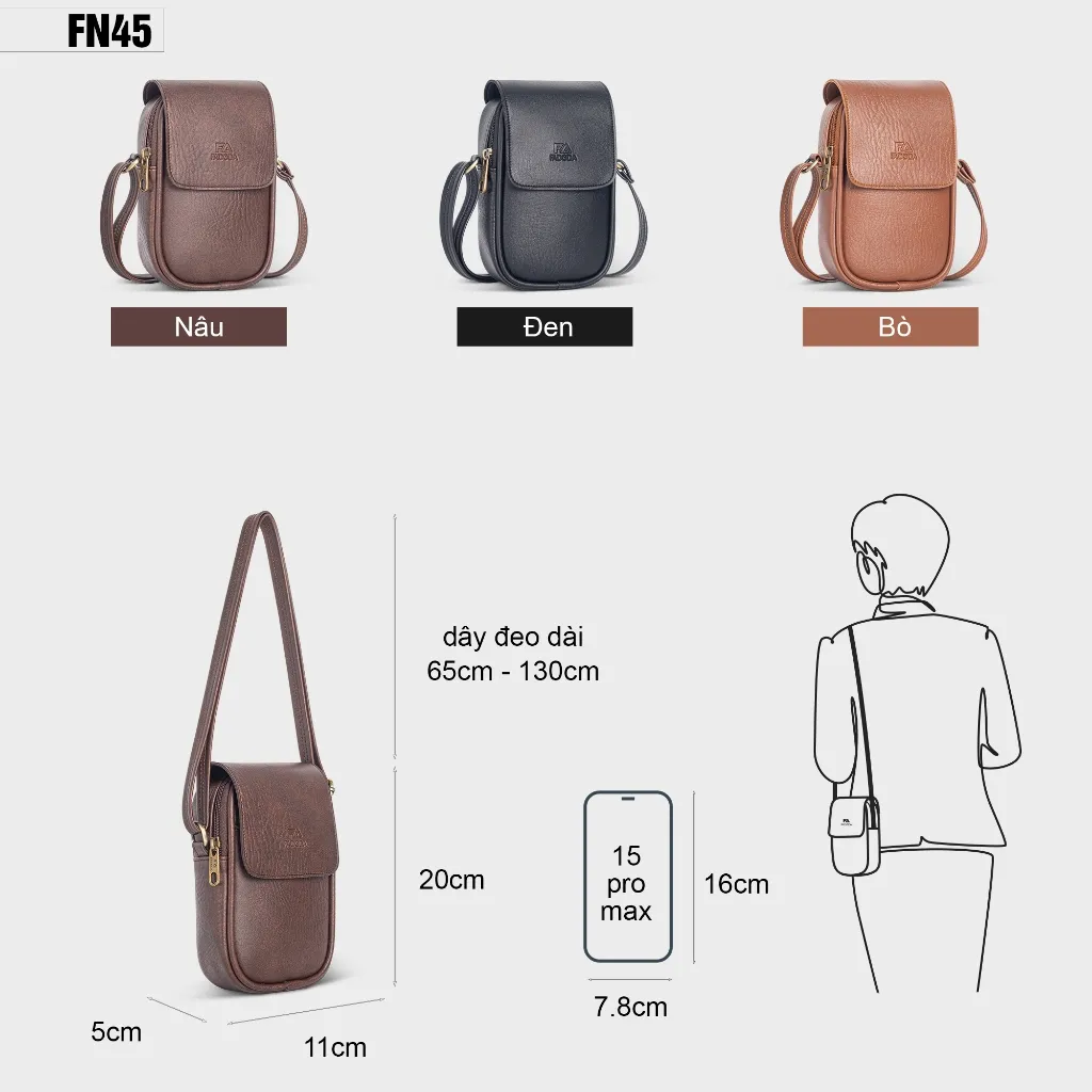 Ảnh Túi đeo chéo nữ mini thời trang Fadoda FN45 2