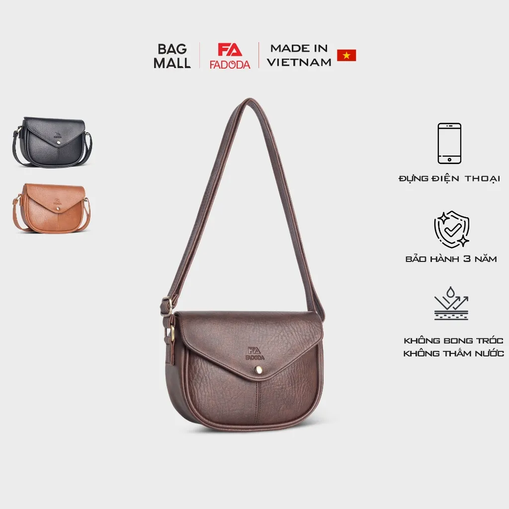 Ảnh Túi đeo chéo nữ nhiều ngăn FADODA FN19 hình bán nguyệt 1