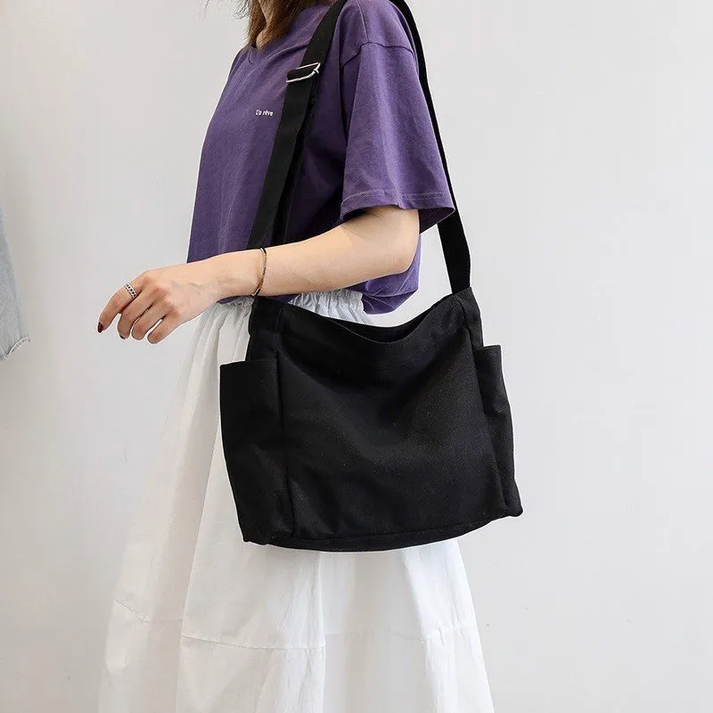Ảnh Túi Đeo Chéo Unisex Vải Canvas Phong Cách Hàn Quốc HARAS - HR301 4