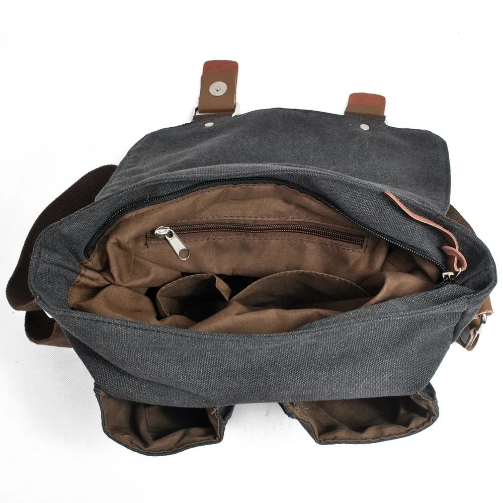 Ảnh Túi đeo chéo vải bố phối da Anh Tho Leather - DC2101 2