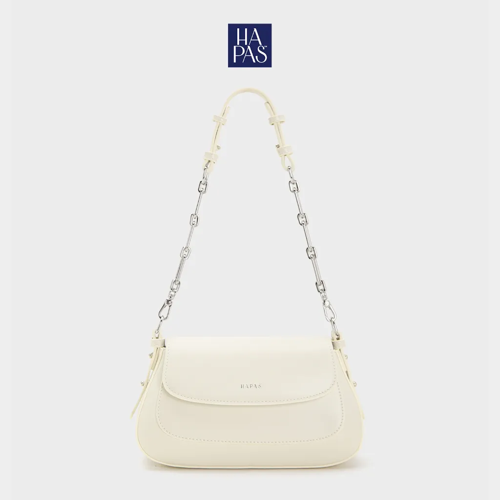 Ảnh Túi Đeo Vai Hobo Nắp Gập Chain Handle White HAPAS - TDV24037 1
