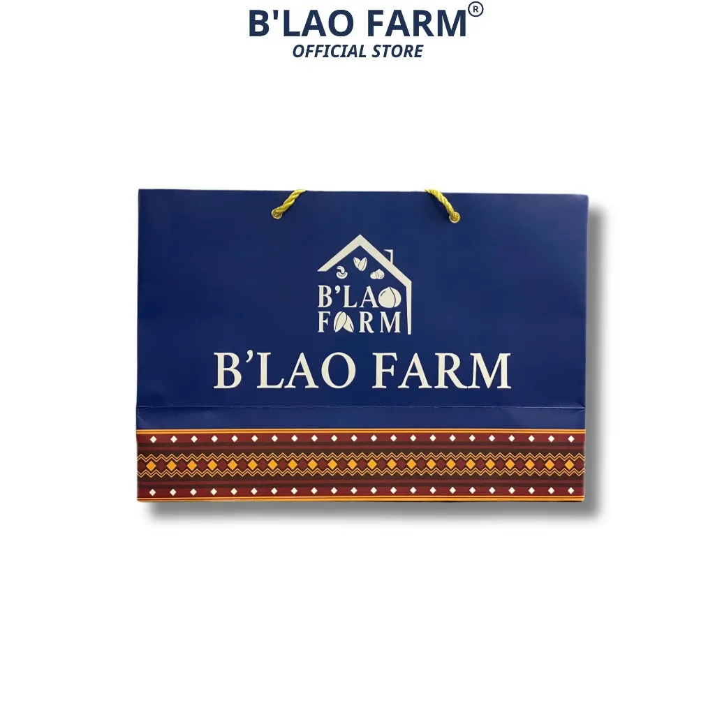Ảnh Túi Giấy Đựng Cà Phê, Quà Tặng - B'LAO FARM - Kích Thước 38x25x15cm - Chất Liệu Giấy Couche 250 Cao Cấp 1