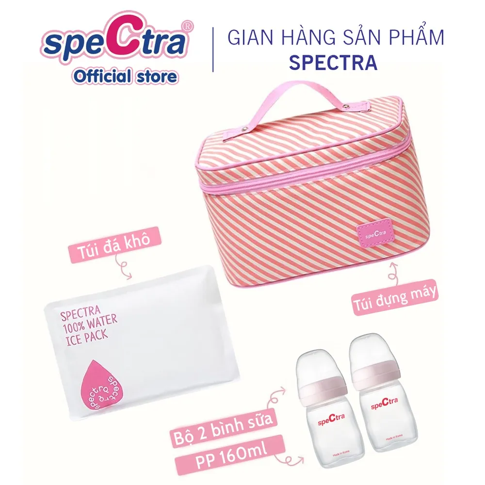 Ảnh Túi giữ nhiệt kèm túi đá khô màu hồng Spectra - Hàng Chính Hãng 1